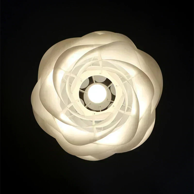 Elegant Glass Pendant Light With Soft Floral Glow