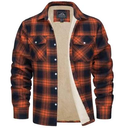 Cozy Checked Parka with Soft Fleece Lining - Lusomart