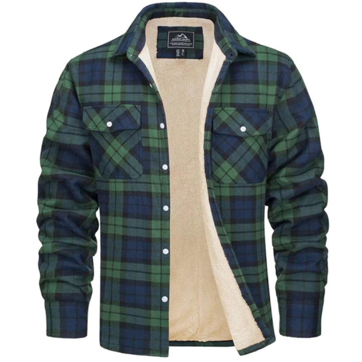 WolffCheck | Stylish Warm Checkered Winter Coat with Plush Lining 1