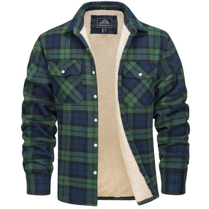 WolffCheck | Stylish Warm Checkered Winter Coat with Plush Lining 1