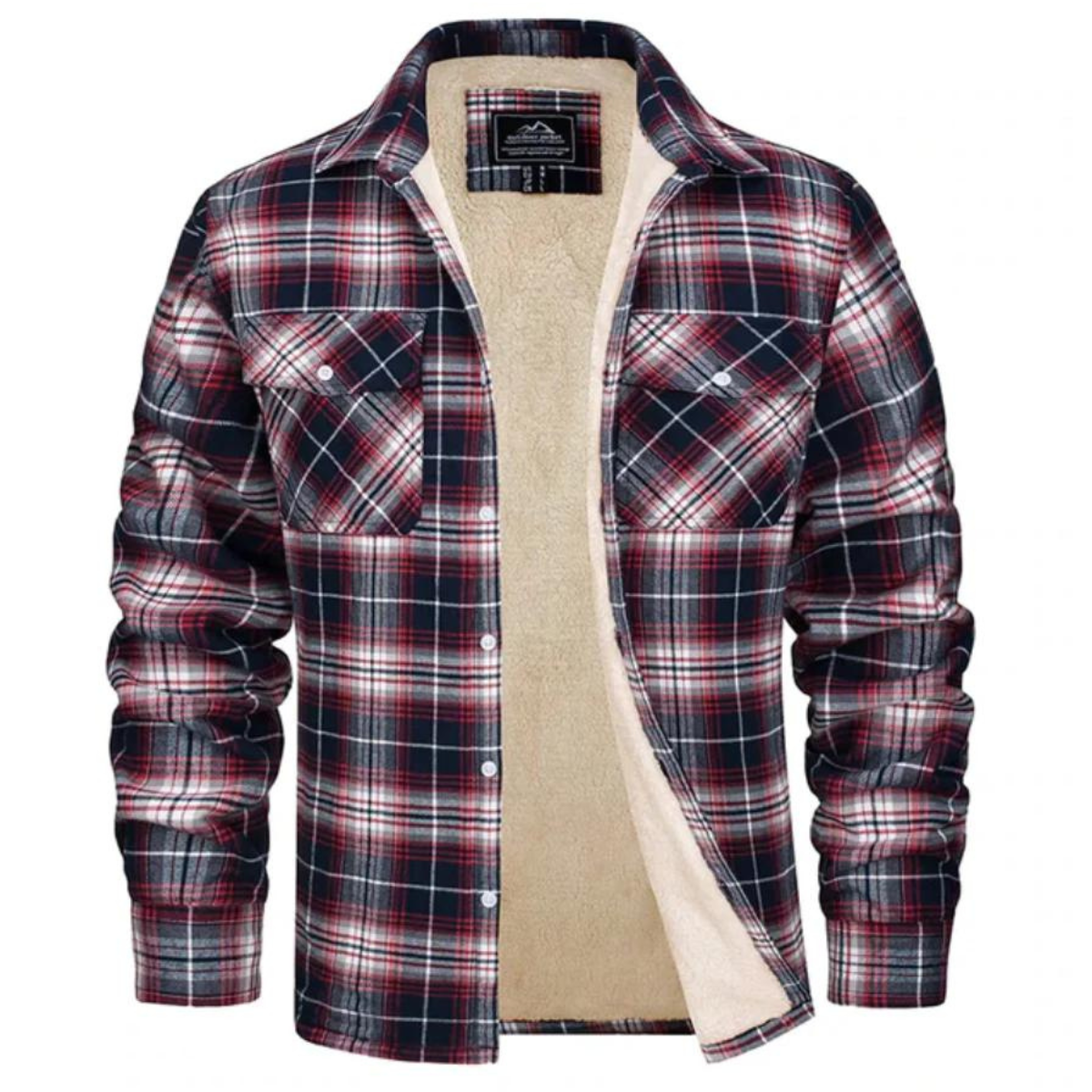 WolffCheck | Stylish Warm Checkered Winter Coat with Plush Lining 2