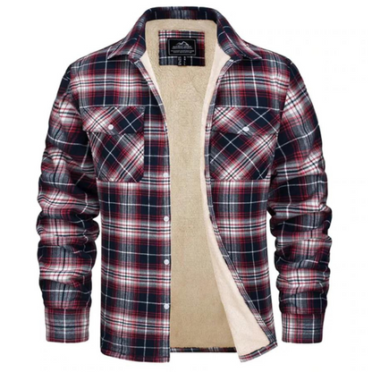 WolffCheck | Stylish Warm Checkered Winter Coat with Plush Lining 2