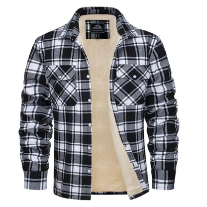 WolffCheck | Stylish Warm Checkered Winter Coat with Plush Lining 3