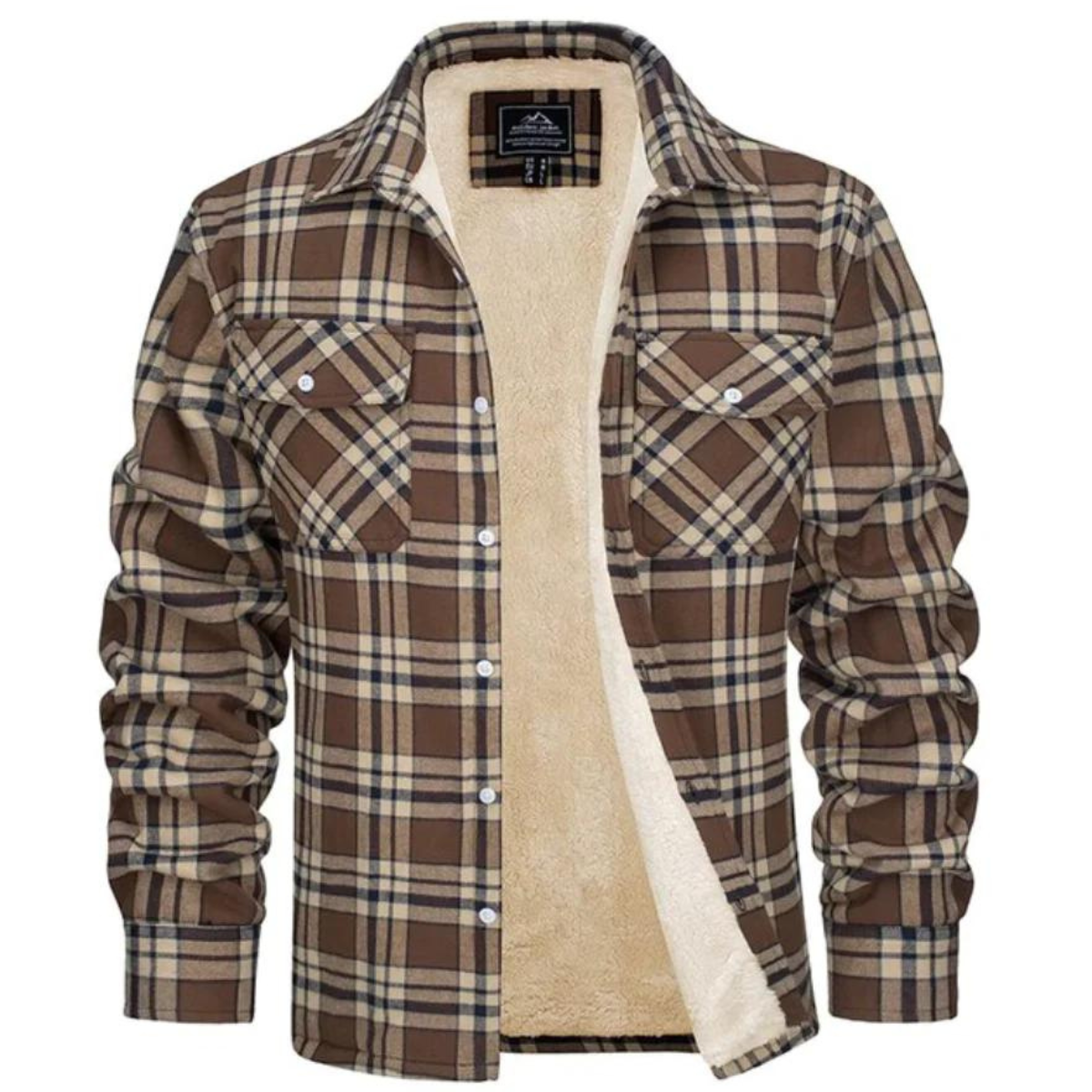 WolffCheck | Stylish Warm Checkered Winter Coat with Plush Lining 4