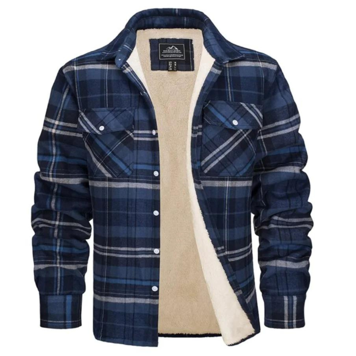 WolffCheck | Stylish Warm Checkered Winter Coat with Plush Lining 6