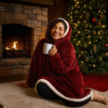 Cozy Oversized Women's Wearable Hooded Blanket Sweatshirt - Lusomart