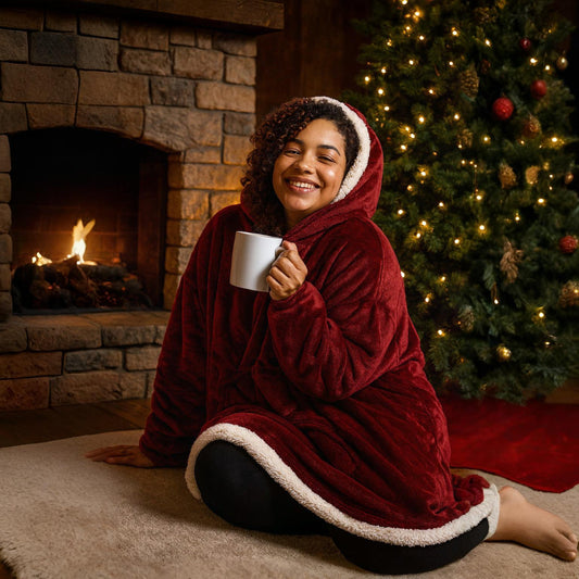 Cozy Oversized Women's Wearable Hooded Blanket Sweatshirt - Lusomart