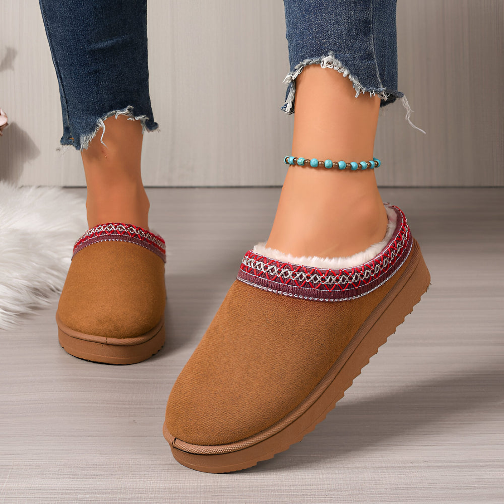 Warm Slip On Winter Shoes for Women - Lusomart