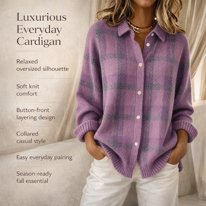 Relaxed Fit Open Cardigan Long Sleeve Button Down