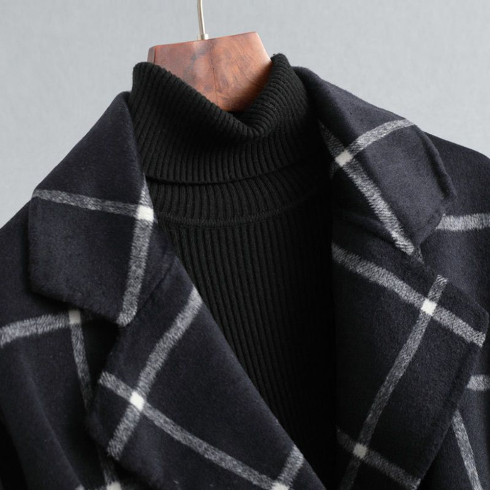 Ladies Classic Tartan Warm Winter Coat