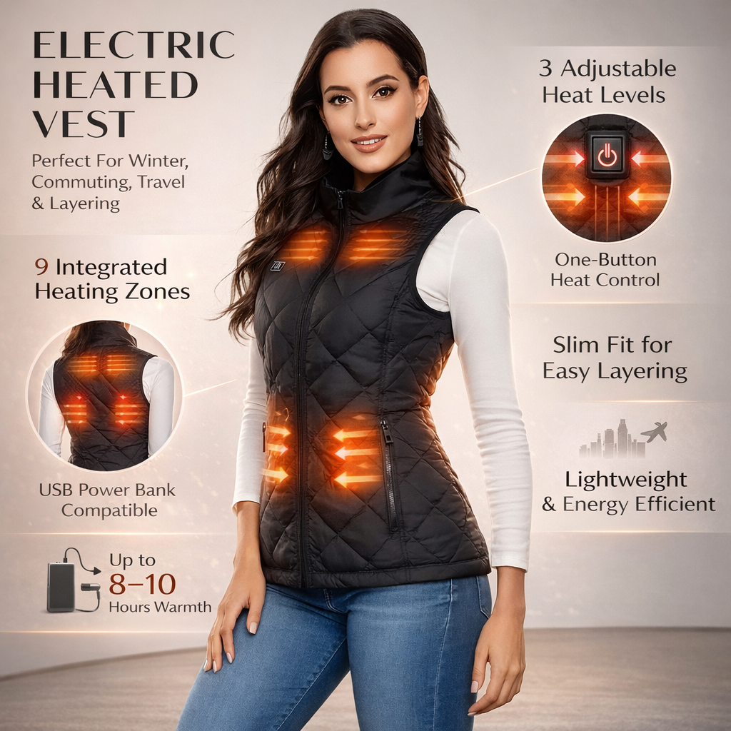Warm Electric Heated Women's Winter Vest