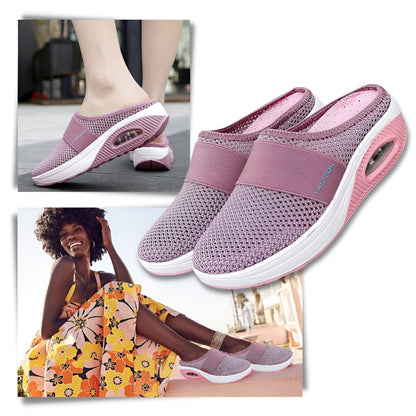 Comfortable Women's Slip On Sneakers Breathable Mesh