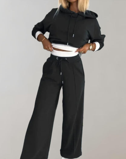 Soft Women's 2-Piece Hooded Sweat Suit Set - Lusomart