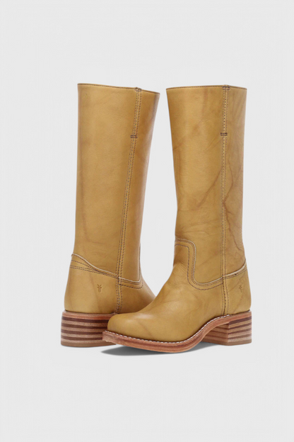 Women's Knee High Boots with Stacked Heel and Classic Round Toe 4