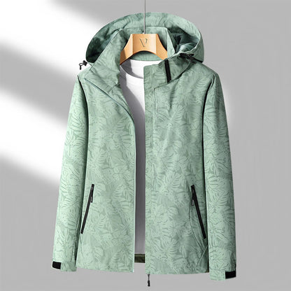 Women's Lightweight Waterproof Outdoor Jacket with Adjustable Hood and Zippered Pockets 3