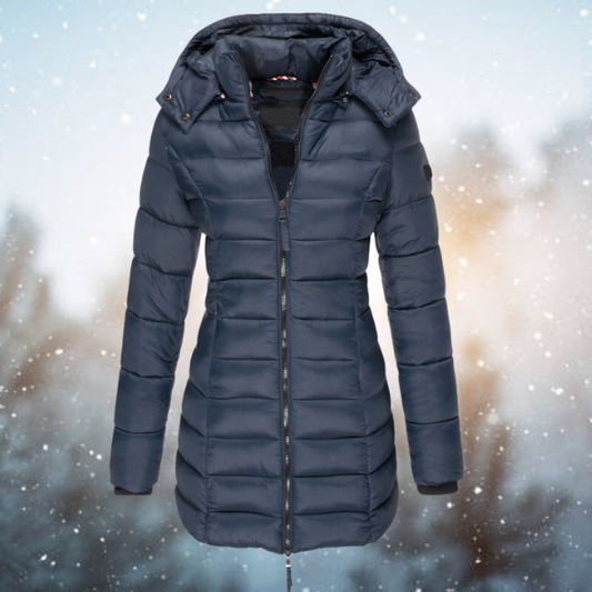 Warm Waterproof Women's Down Parka Coat with Hood - Lusomart