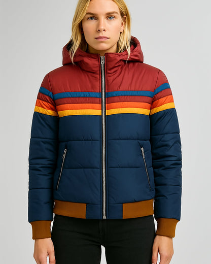 Warm Waterproof Parka Jacket for Women with Hood - Lusomart