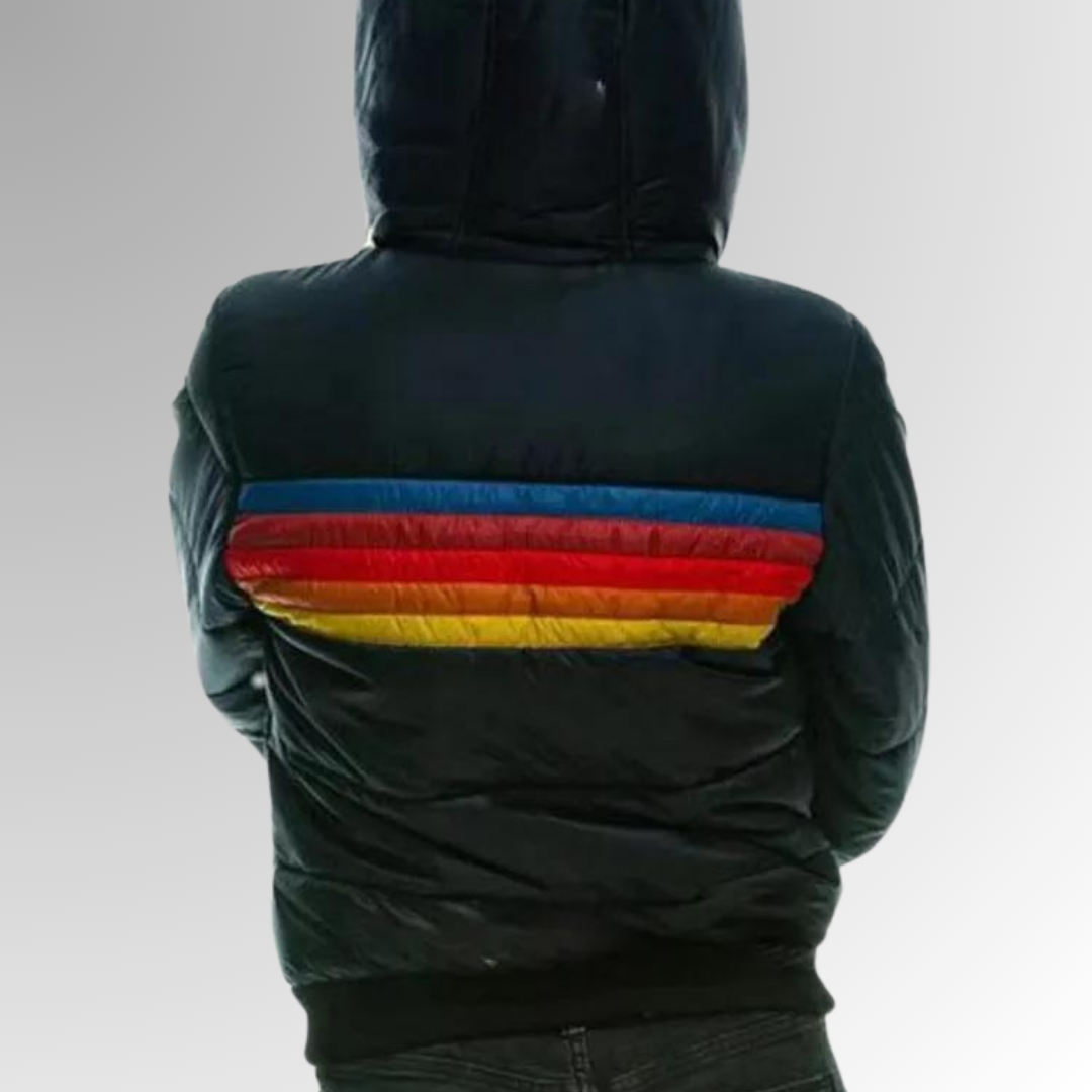 Women’s Waterproof Puffer Jacket – Colorblock Hooded Winter Coat 6