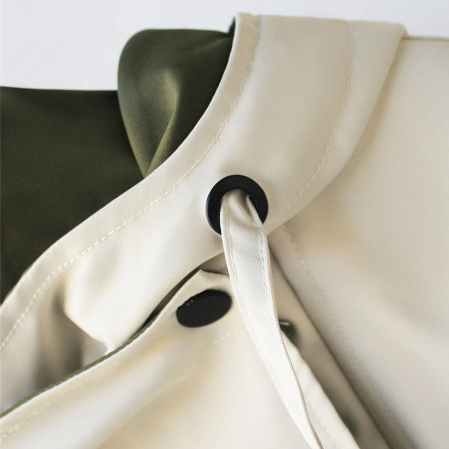 Women's Waterproof Windbreaker Jacket with Layered Hood Design 2