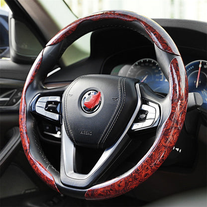 WoodGrain Luxe | Stylish Non-Slip Universal Steering Wheel Cover 3