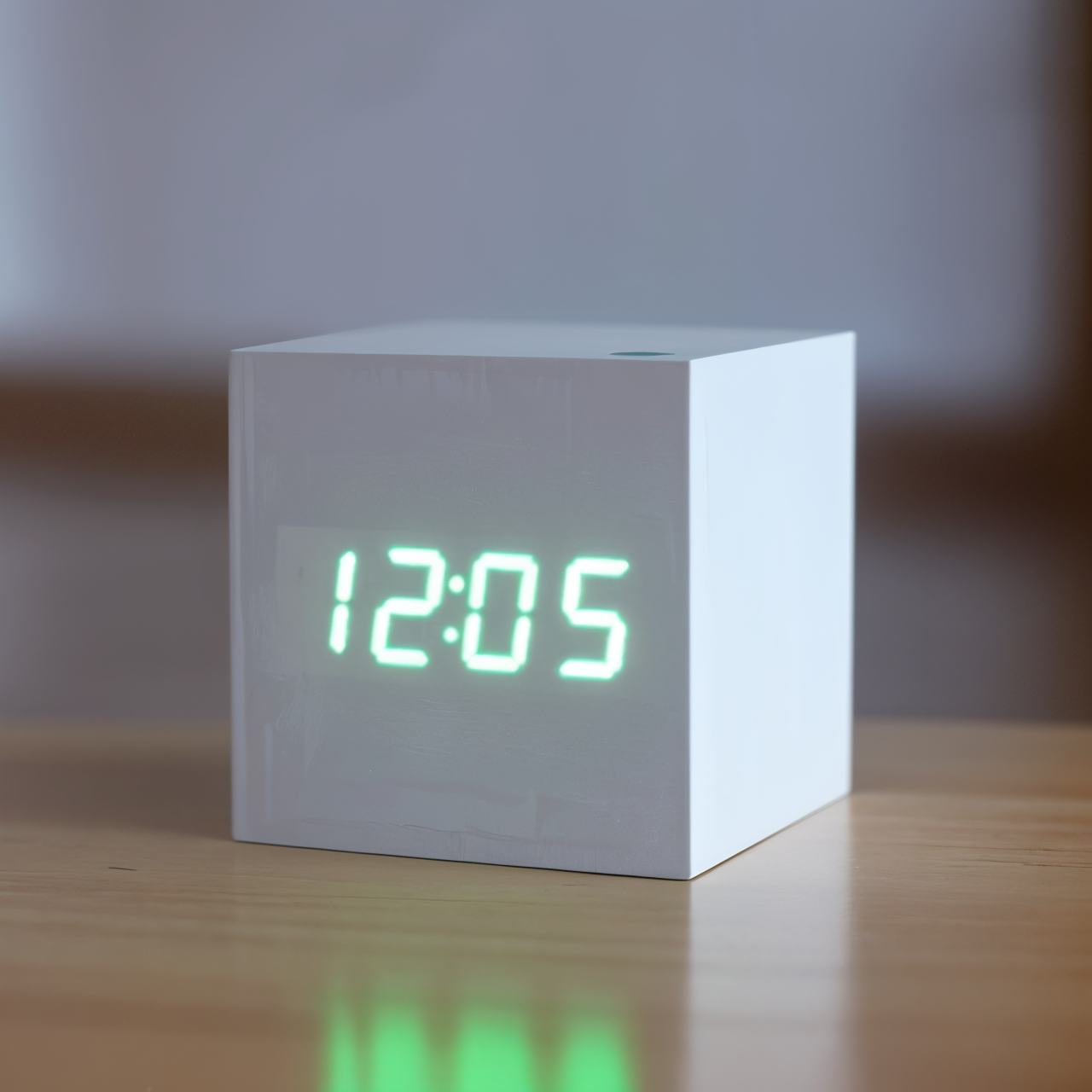 Modern Wooden Alarm Clock with Clear LED Screen