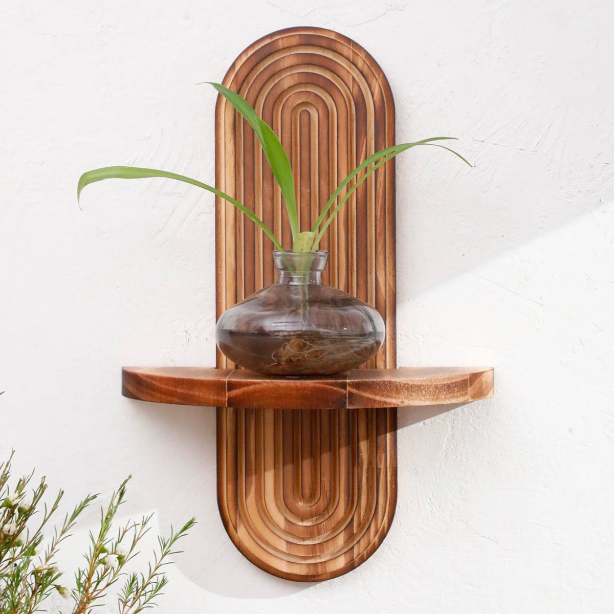 WoodenCraft | Elegant Boho Geometric Floating Wall Shelves 5