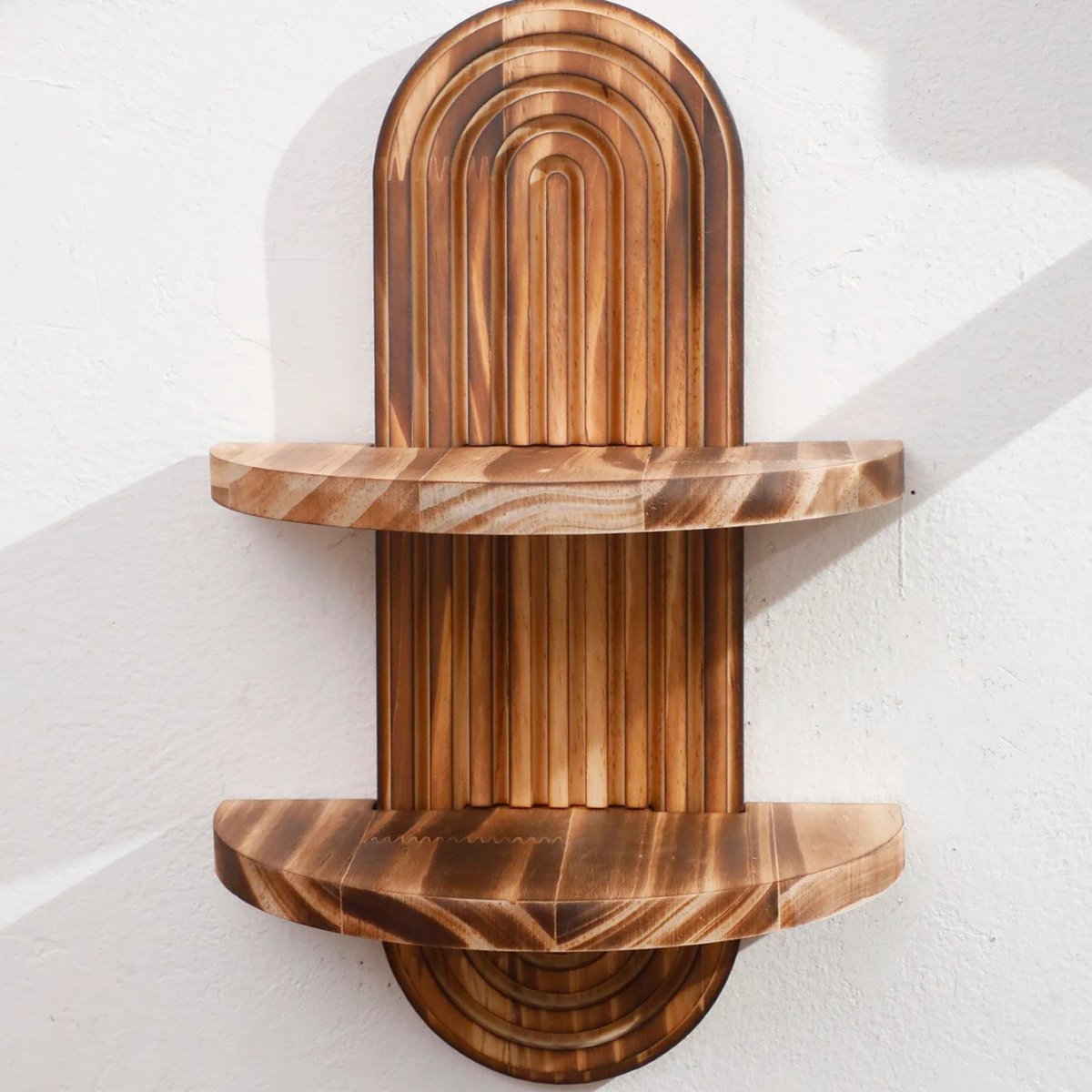 WoodenCraft | Elegant Boho Geometric Floating Wall Shelves 7