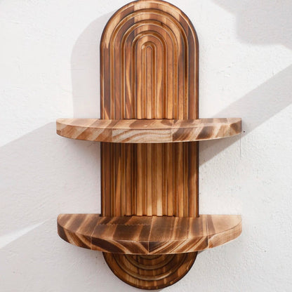 WoodenCraft | Elegant Boho Geometric Floating Wall Shelves 7