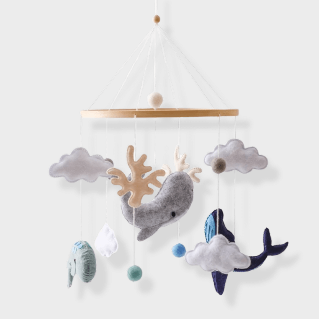 Soft Wood Baby Mobile for Nursery Decor - Lusomart