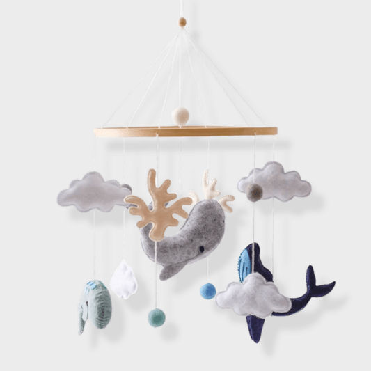 Soft Wood Baby Mobile for Nursery Decor - Lusomart