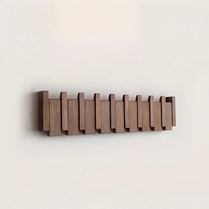 Space Saving Wooden Coat Rack Wall Mount Hooks
