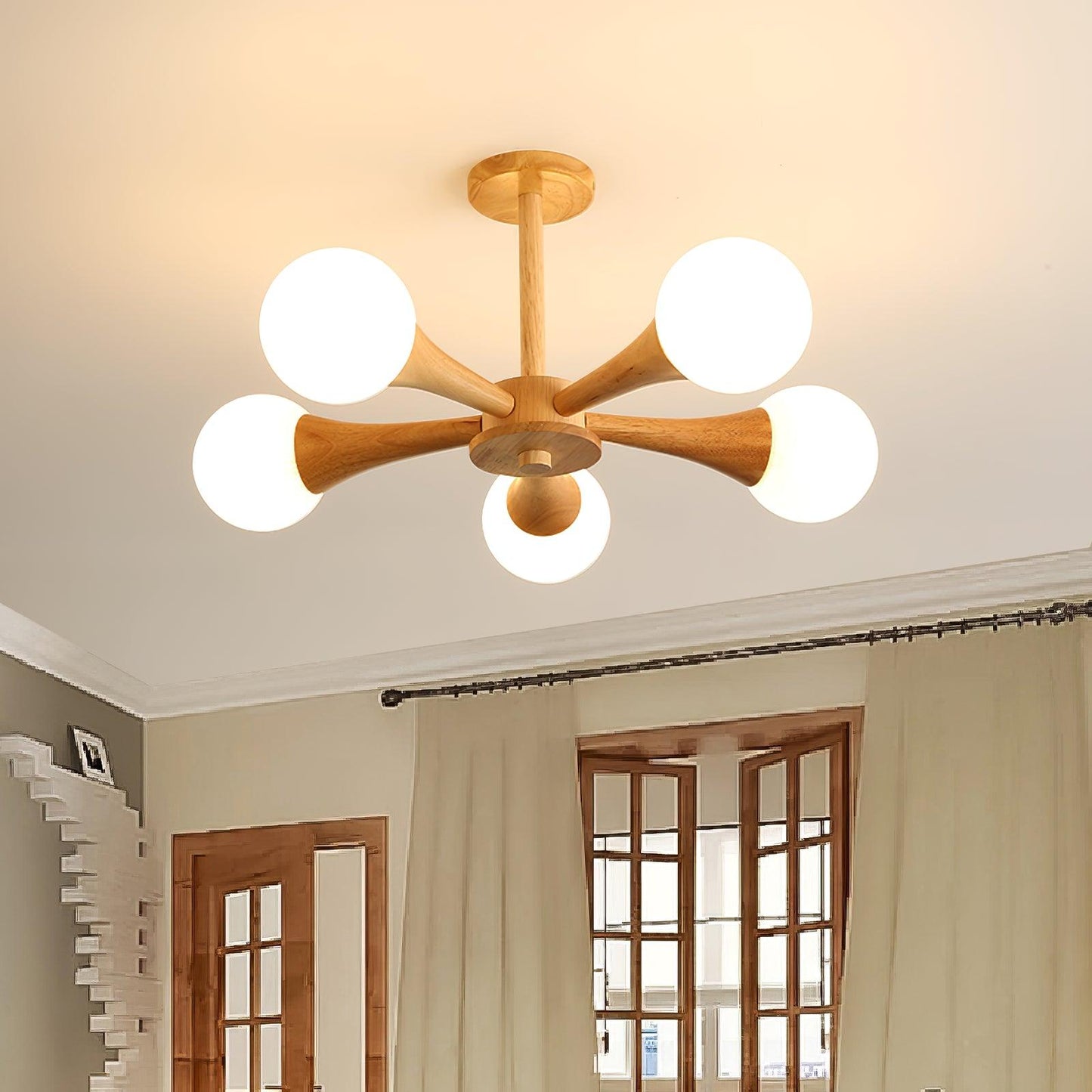 Rustic Wood Pendant Light