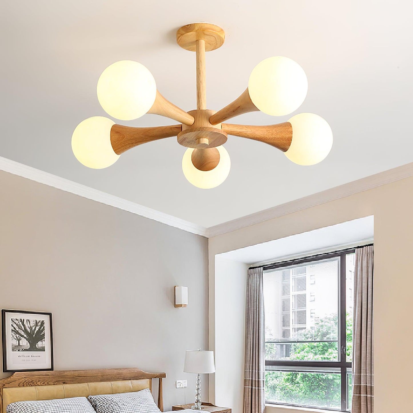 Rustic Wood Pendant Light