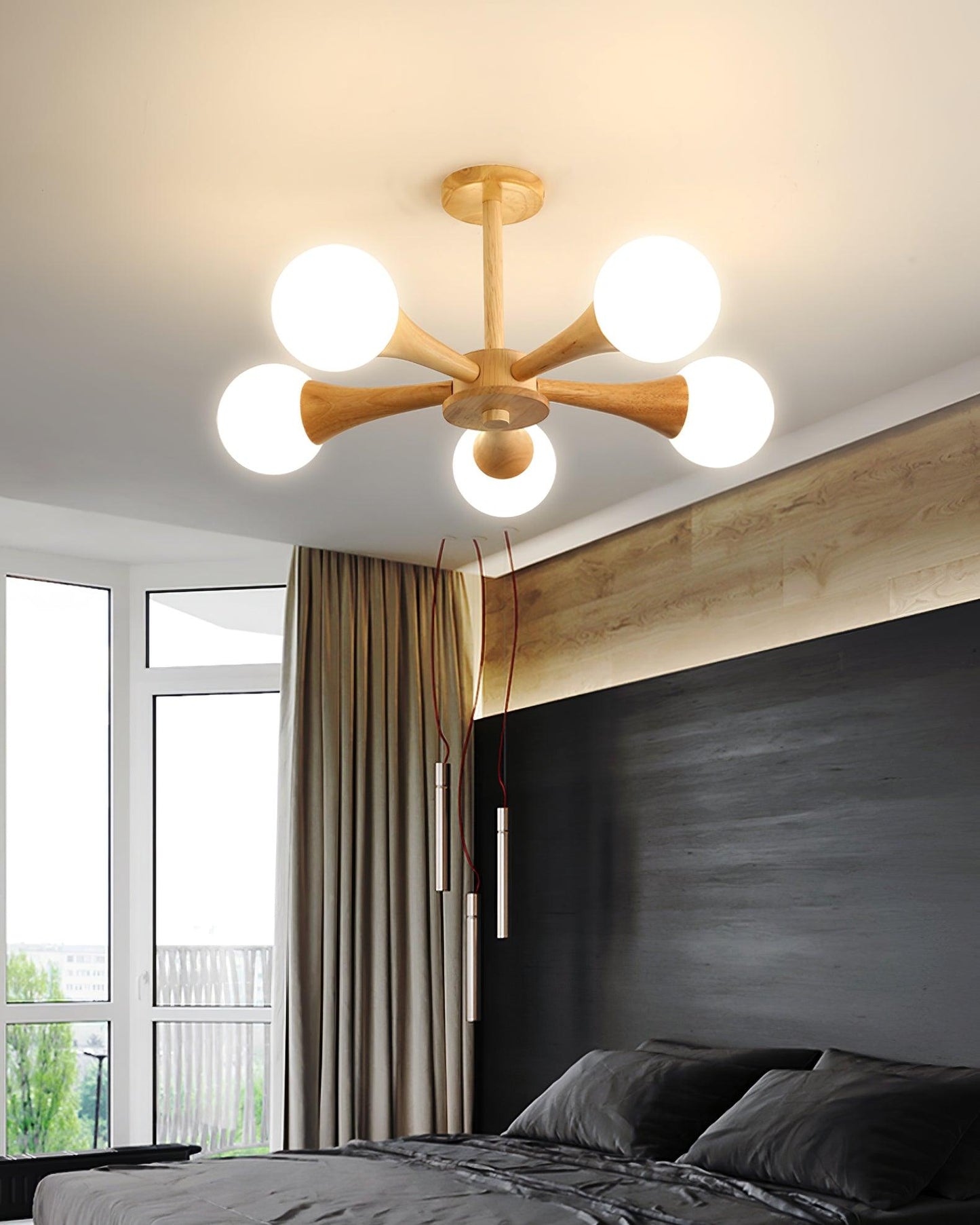 Rustic Wood Pendant Light