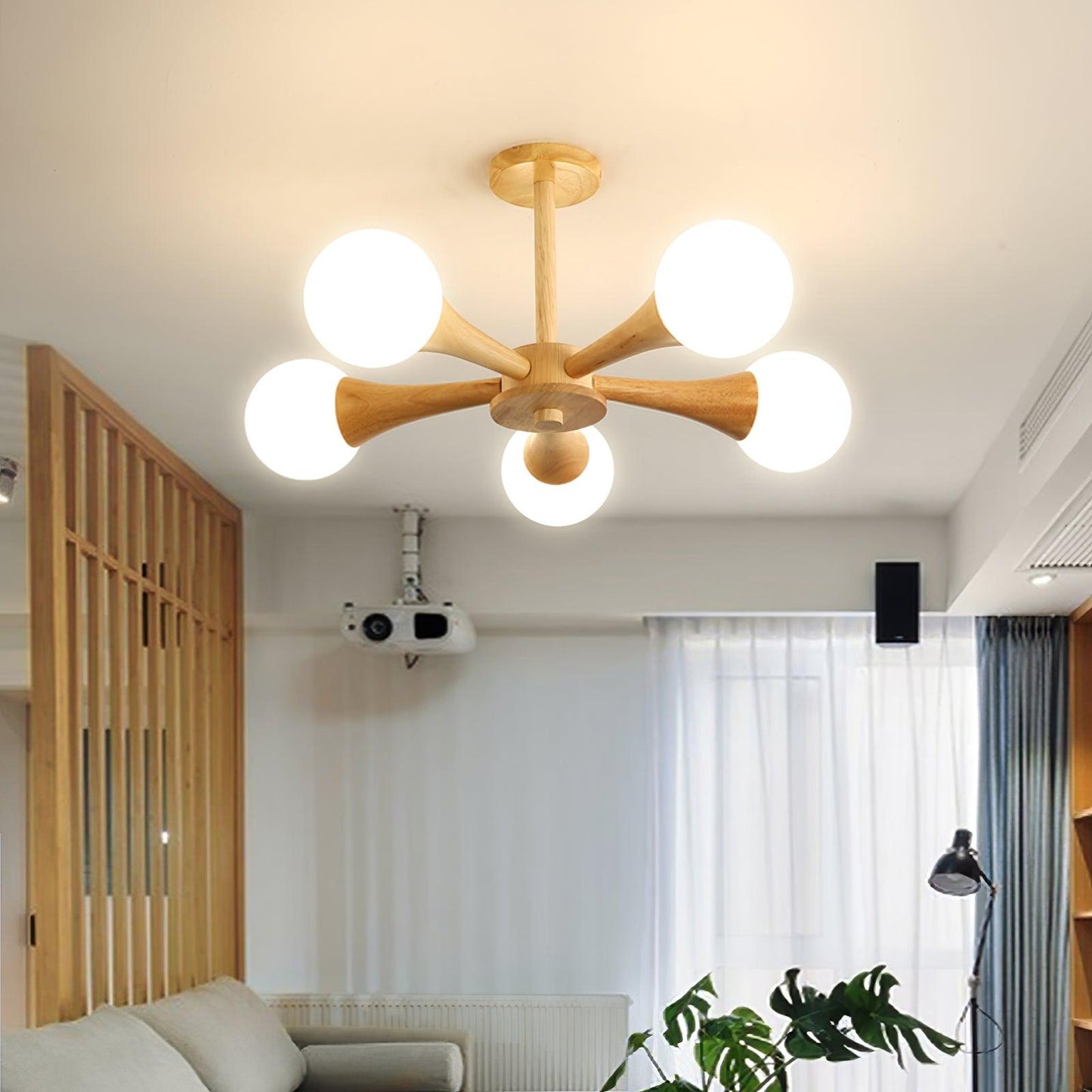 Rustic Wood Pendant Light