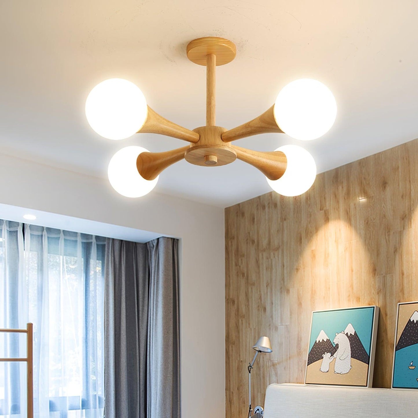 Rustic Wood Pendant Light