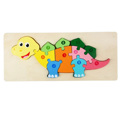 WoodsPlay – Animal puzzle set with number blocks and illustrated tiles 1