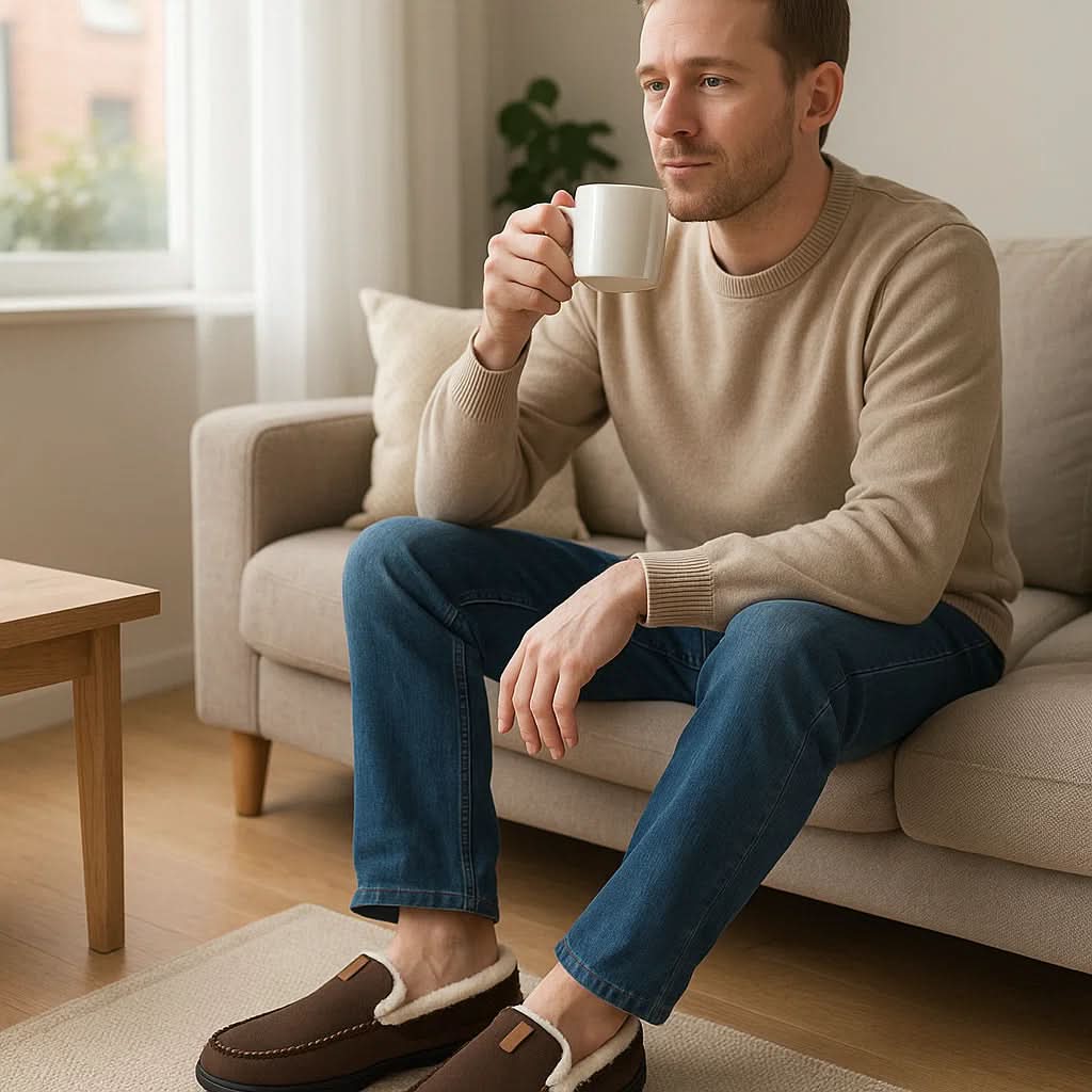 WoolNest | Cozy Warm Men's Loafers Made from Premium Sheep Wool 1