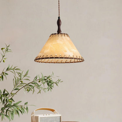 Rustic Textile Hanging Lamp
