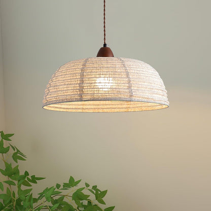 Rustic Textile Hanging Lamp