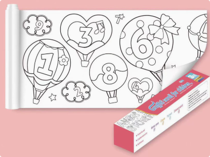 XXL Coloring Page for Kids Creative Activity Self-Adhesive Paper 300cm 11