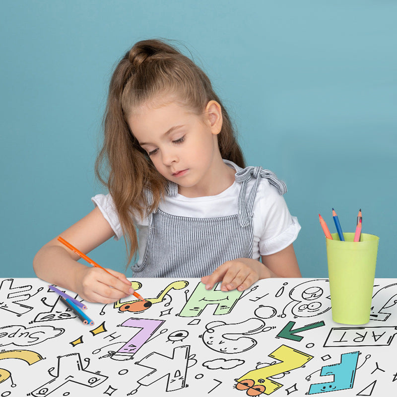 XXL Coloring Page for Kids - Creative Activity Self-Adhesive Paper 300cm 2