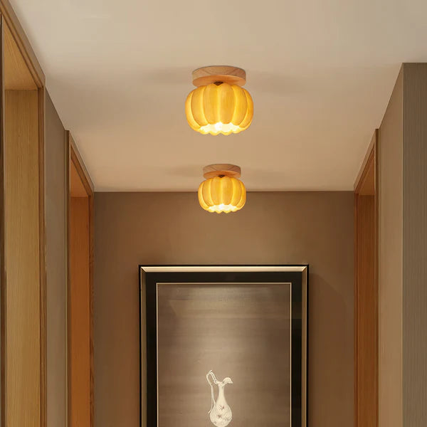 Yellow Pumpkin Ceiling Light 6