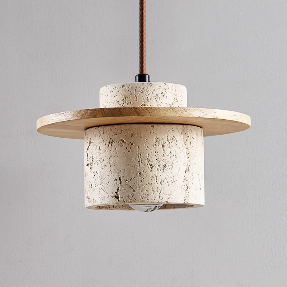Natural Stone Yellow Pendant Lighting Fixture