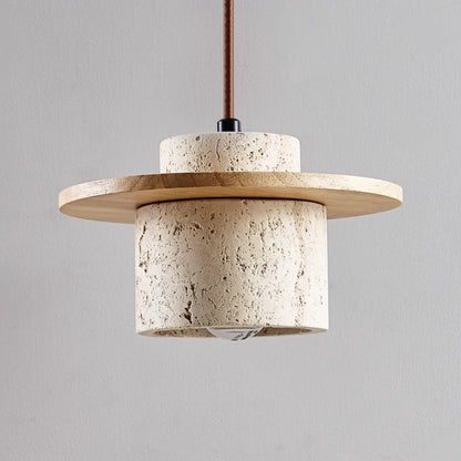 Natural Stone Yellow Pendant Lighting Fixture