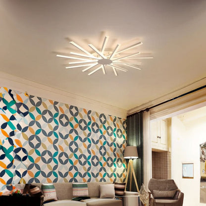 Bright Contemporary Glass Ceiling Lamp