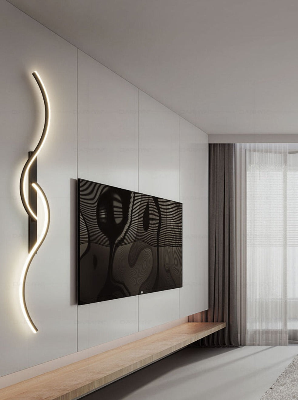 ZenithBeam LED Sconce – Artistic Design for Hallway, Bathroom, Bedroom, Living Room, ensuring Durable and Versatile Lighting in a sleek contemporary form. 5