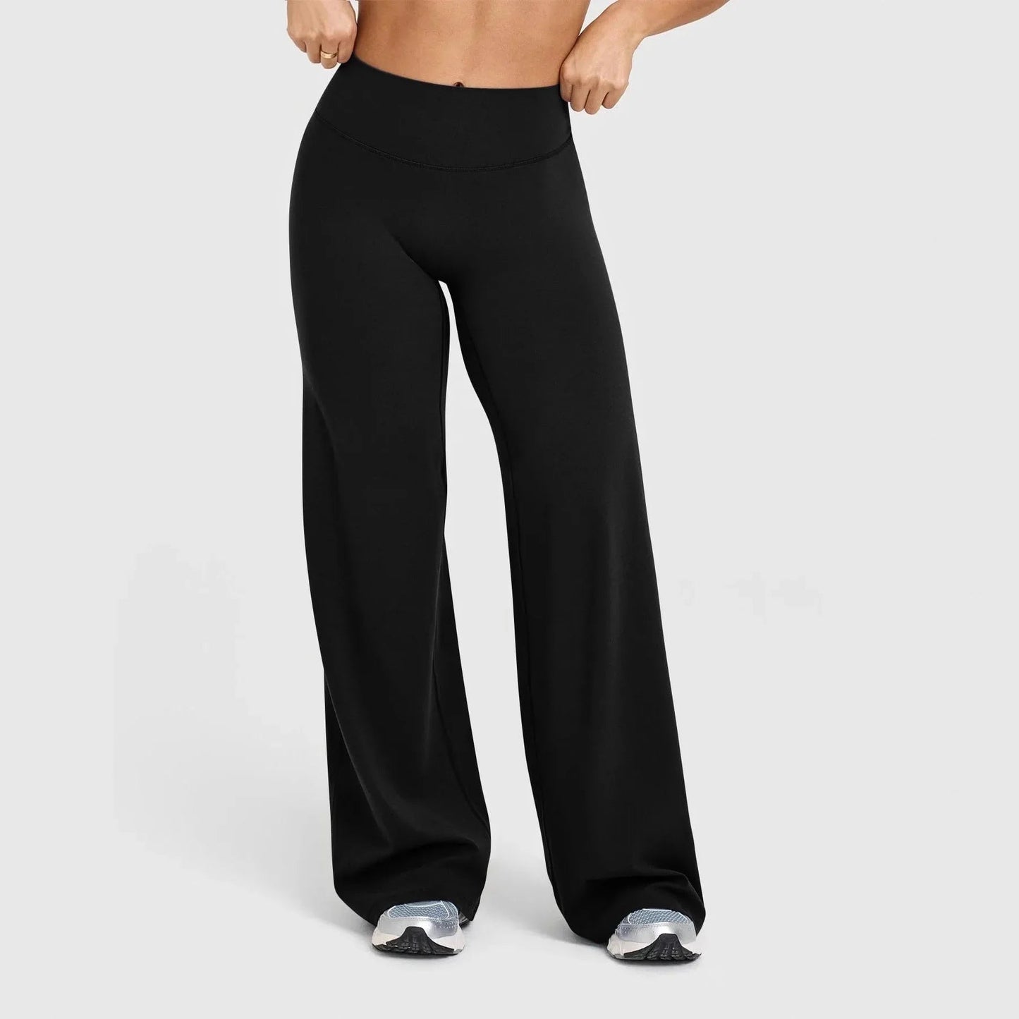 ZenithFlow | Stylish High Waisted Women's Yoga Pants with Wide Leg Design 4