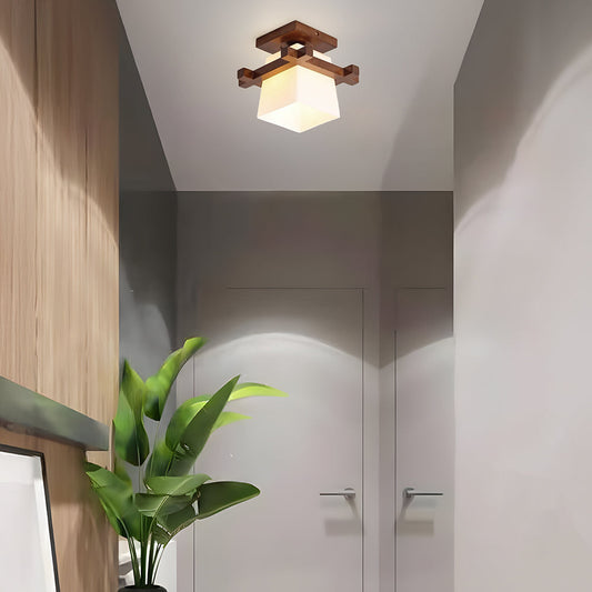 Simple Wooden Ceiling Light Fixtures - Lusomart