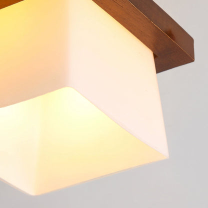 ZenithLight | Elegant Minimalist Wooden Flush Mount Ceiling Light Fixture 8